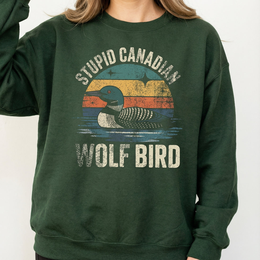 Stupid Canadian Wolf Bird Graphic T-Shirt – Hockey Romance Inspired Fan Tee