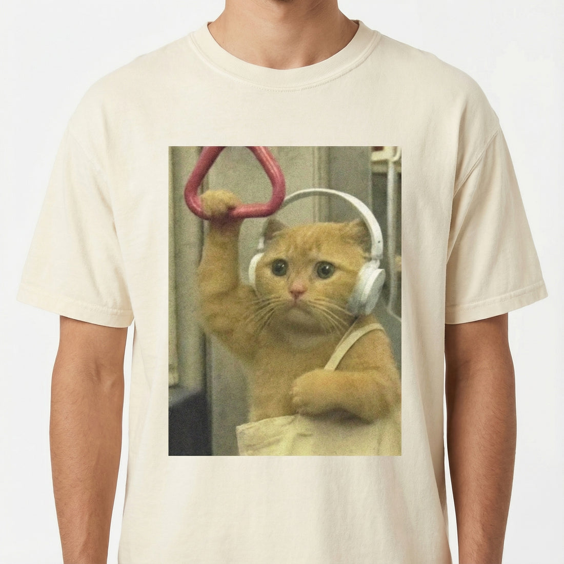 Subway Cat Meme T-Shirt – Funny Gen Z Humor Kitty Graphic Tee