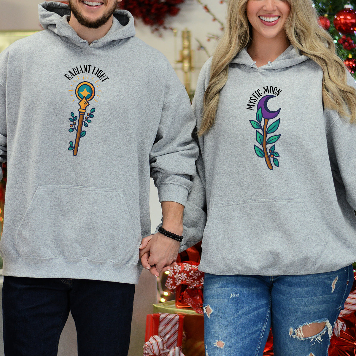 Sun And MoonStaff Matching Hoodies For Couples