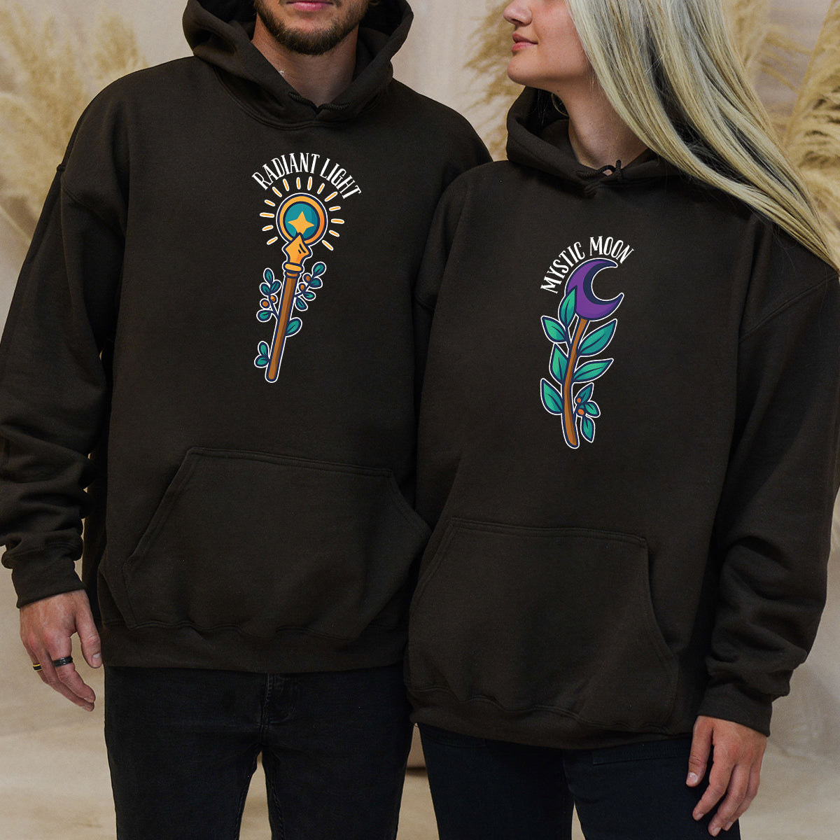 Sun And MoonStaff Matching Hoodies For Couples