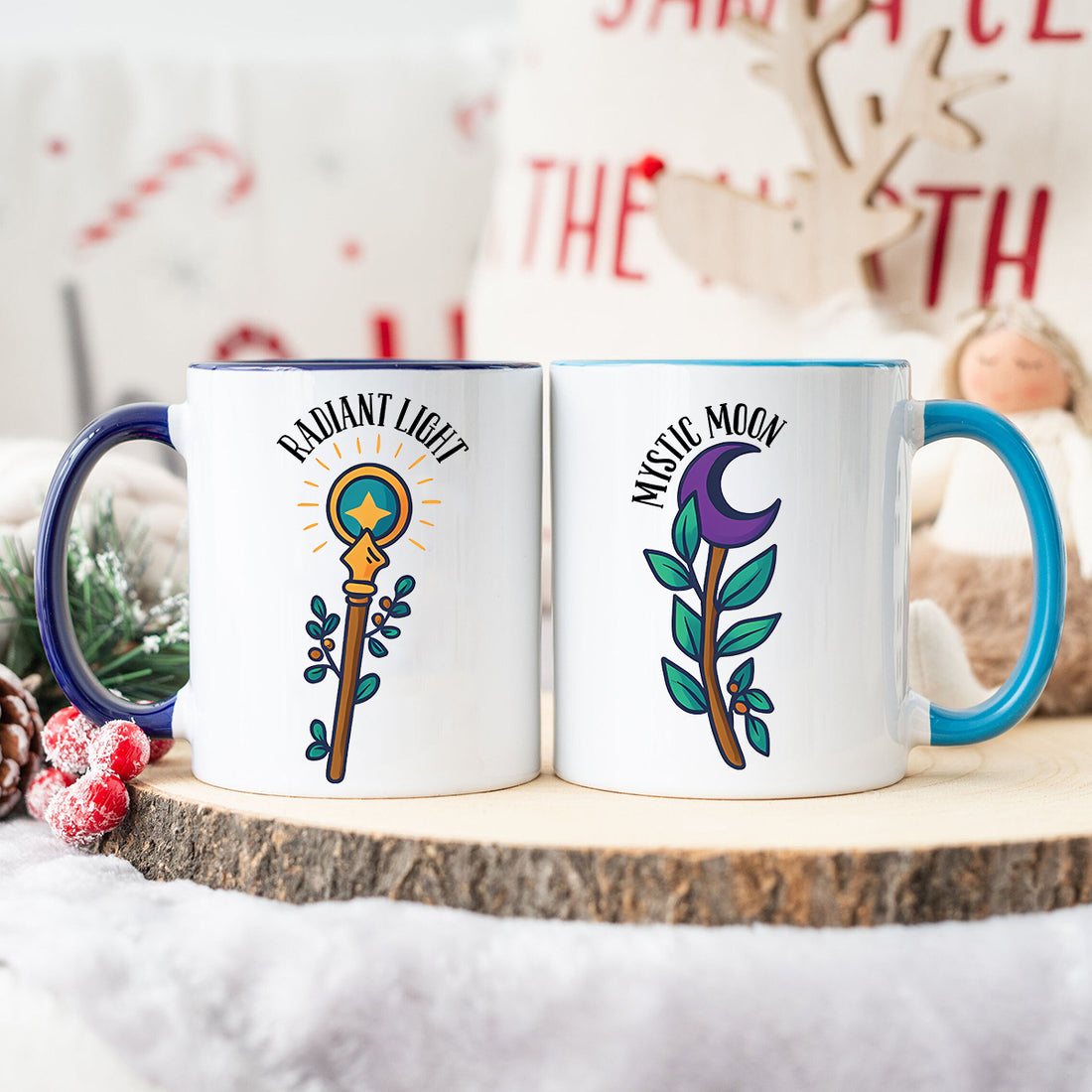 Sun And MoonStaff Matching Mugs For Couples