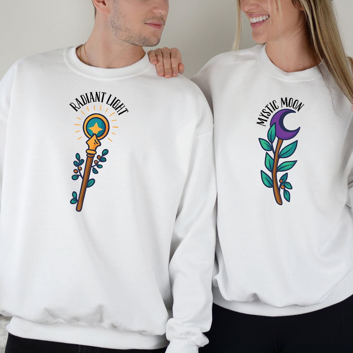 Sun And MoonStaff Matching Hoodies For Couples