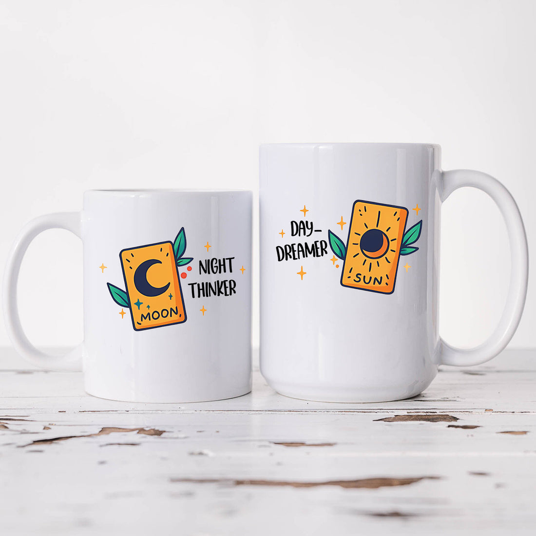 Sun & Moon Cards Matching Mugs For Couples