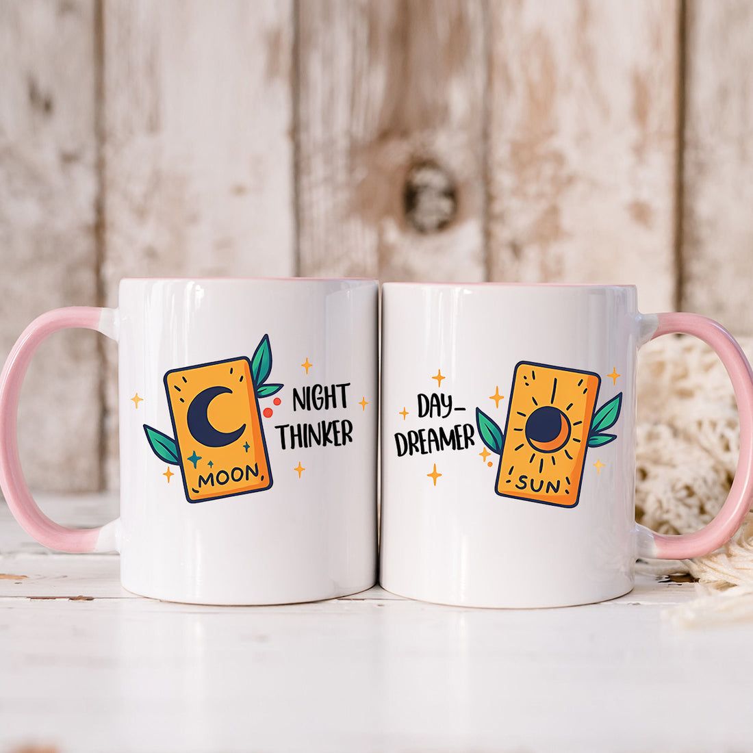 Sun & Moon Cards Matching Mugs For Couples