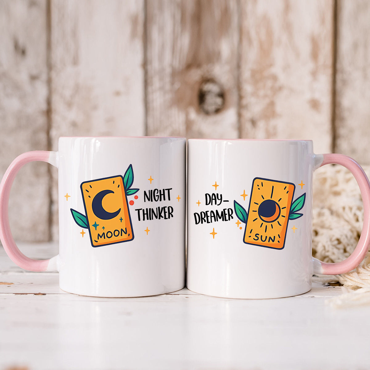 Sun & Moon Cards Matching Mugs For Couples