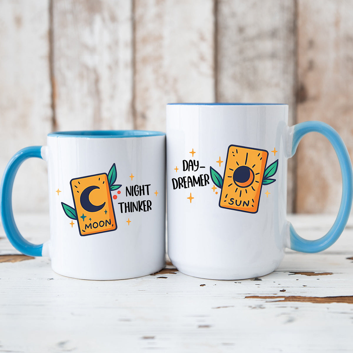 Sun & Moon Cards Matching Mugs For Couples