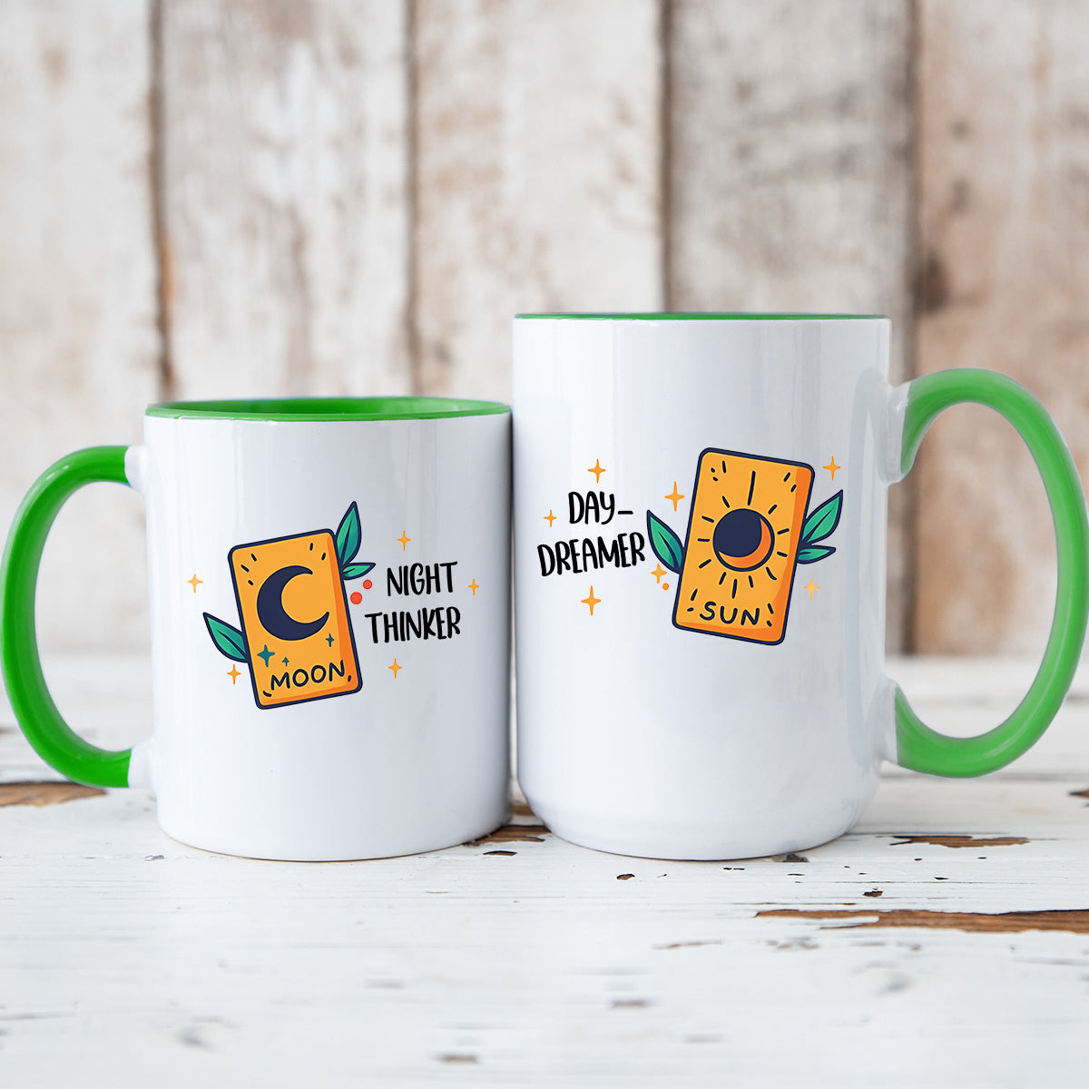 Sun & Moon Cards Matching Mugs For Couples