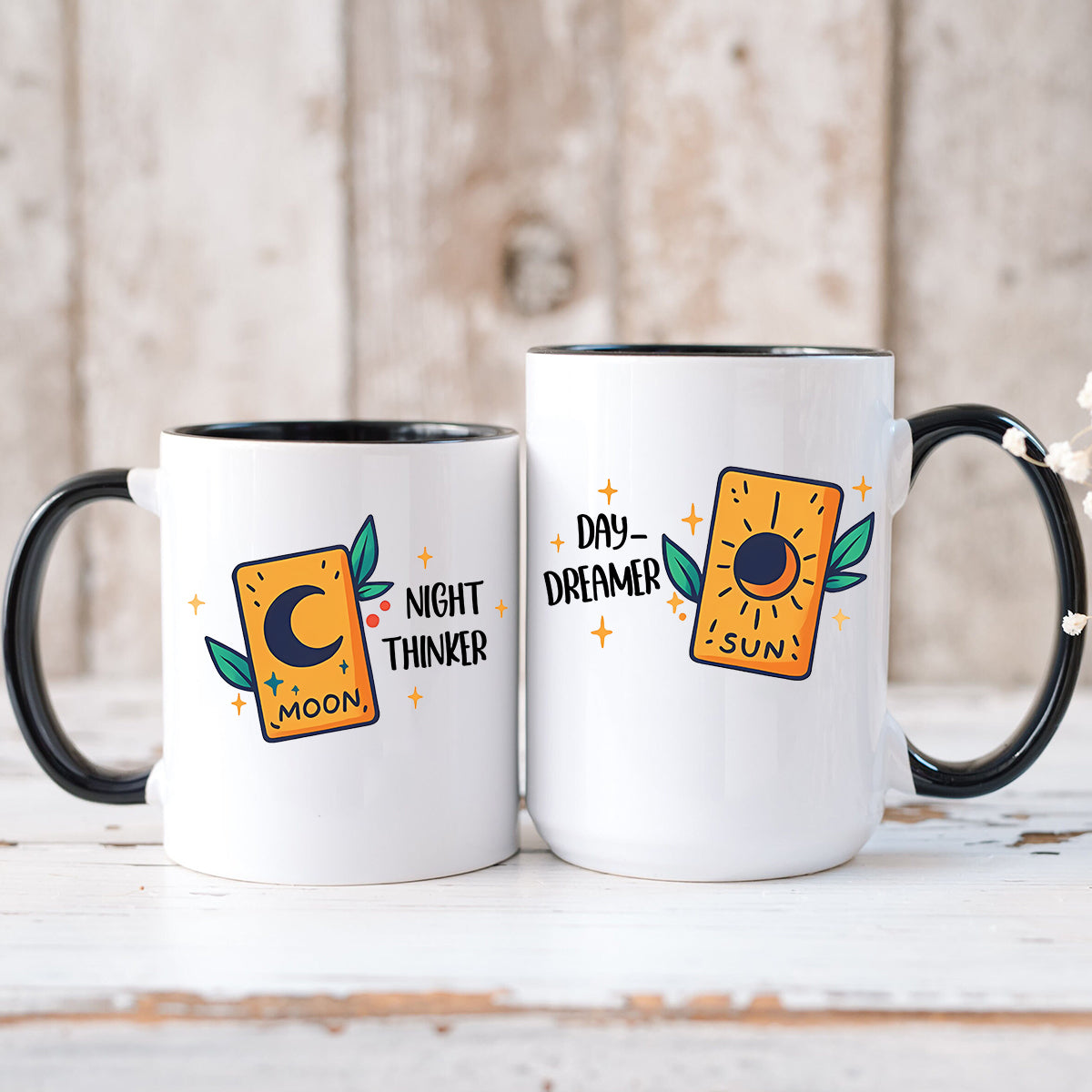 Sun & Moon Cards Matching Mugs For Couples