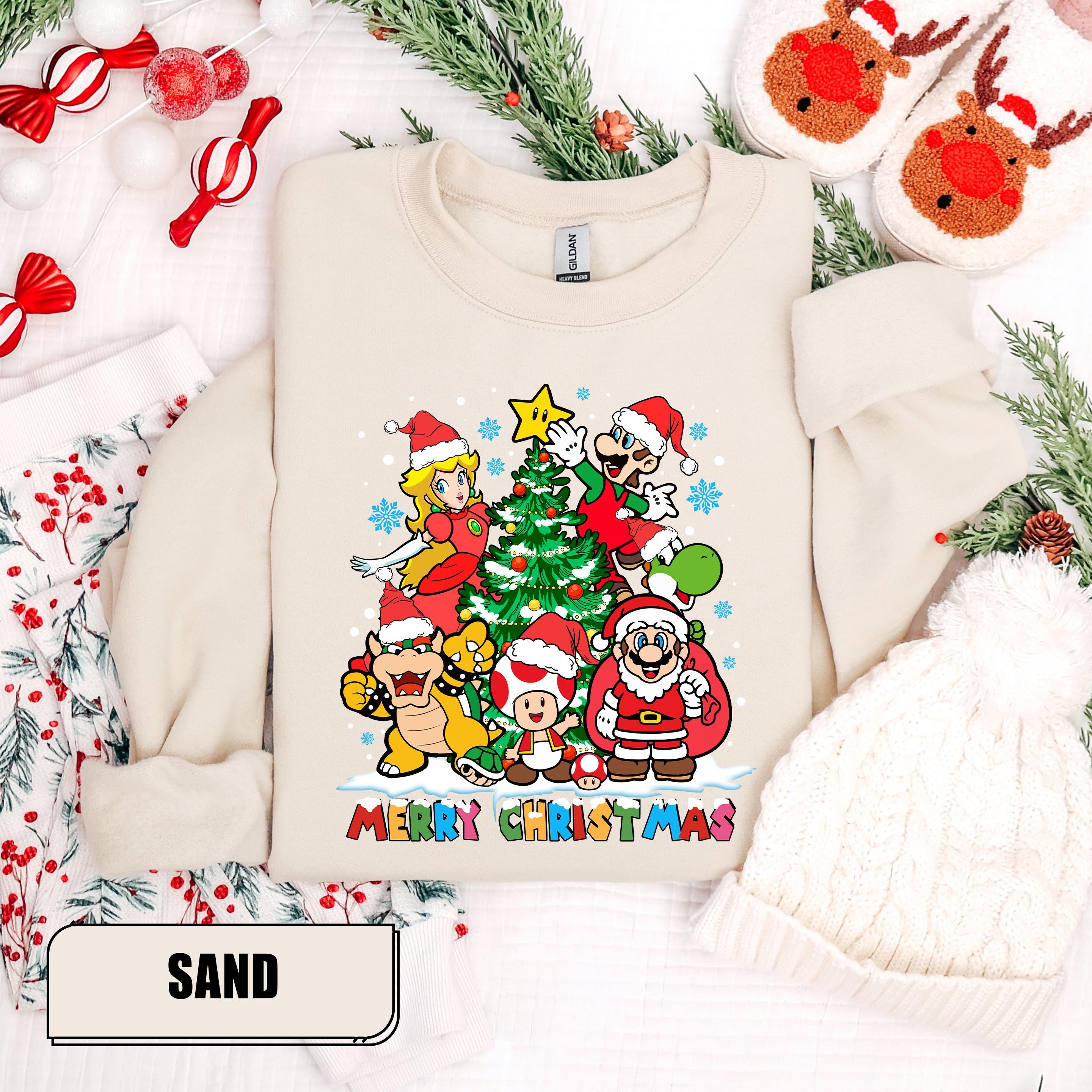 Retro Gamer Merry Christmas Sweatshirt - Funny Holiday Gaming Sweater