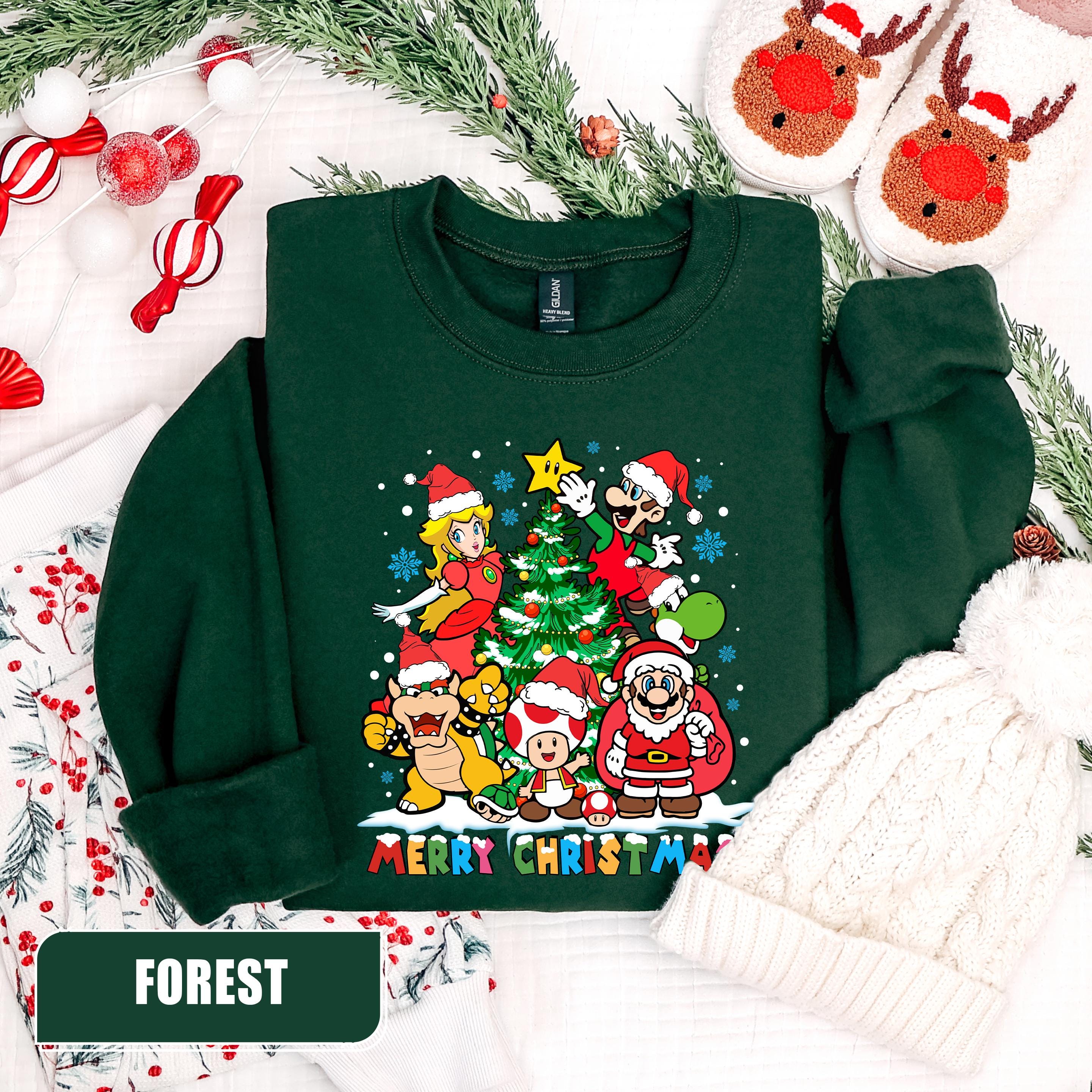 Retro Gamer Merry Christmas Sweatshirt - Funny Holiday Gaming Sweater