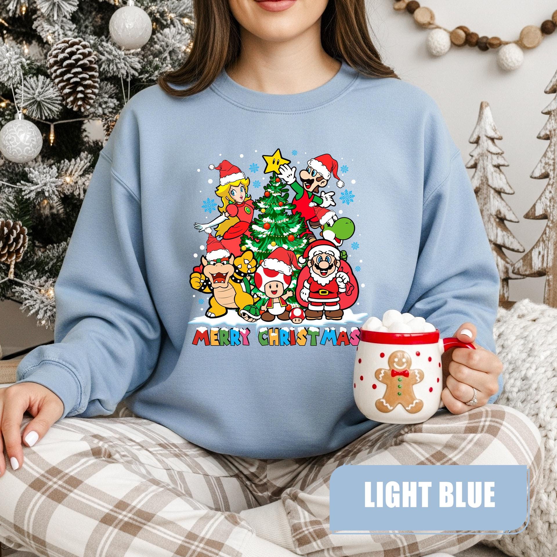 Retro Gamer Merry Christmas Sweatshirt - Funny Holiday Gaming Sweater