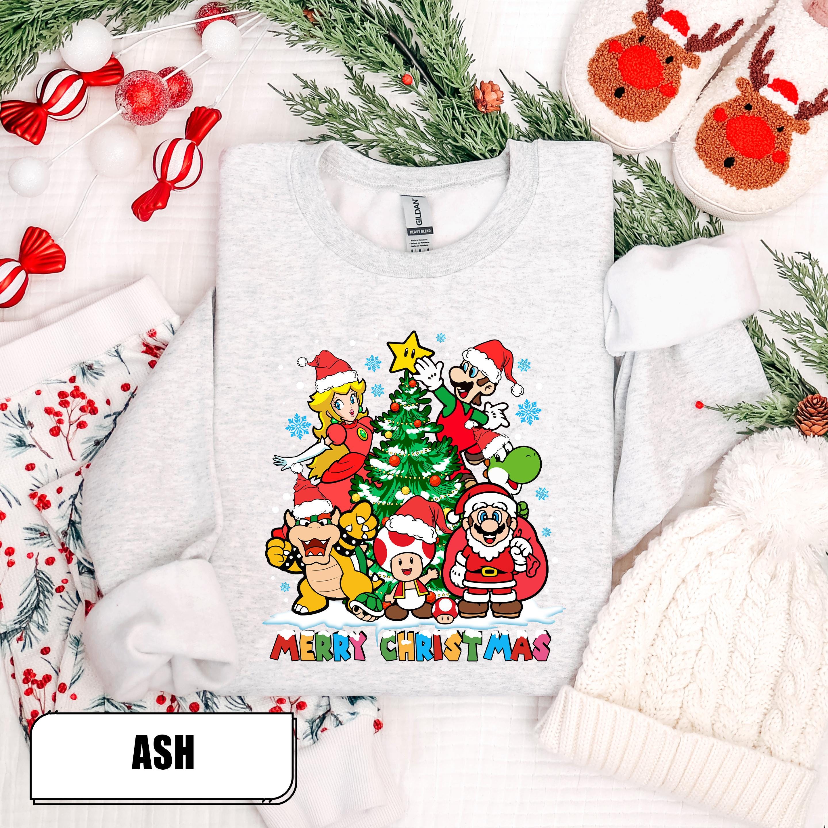 Retro Gamer Merry Christmas Sweatshirt - Funny Holiday Gaming Sweater