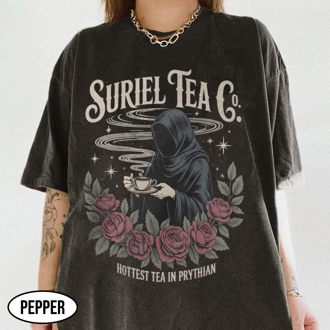 Fantasy Tea Co Shirt - The Hottest Tea in the Realm Vintage Bookish Tee