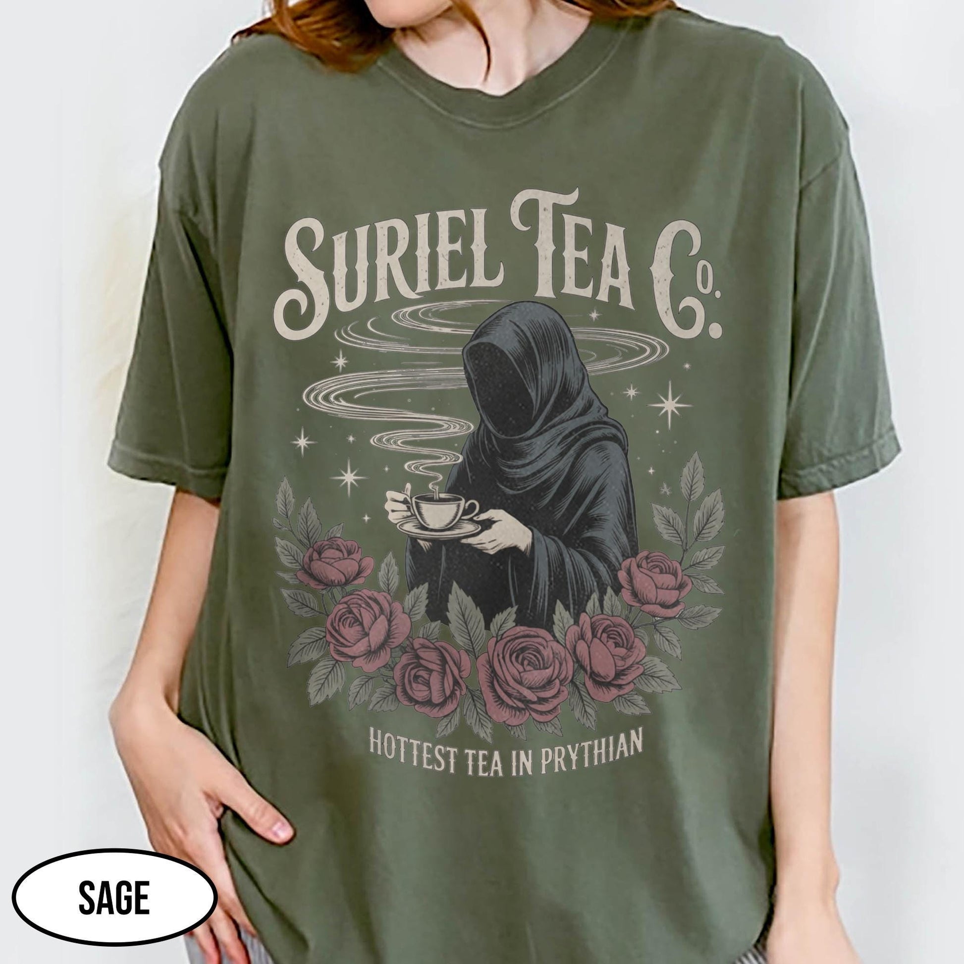 Fantasy Tea Co Shirt - The Hottest Tea in the Realm Vintage Bookish Tee