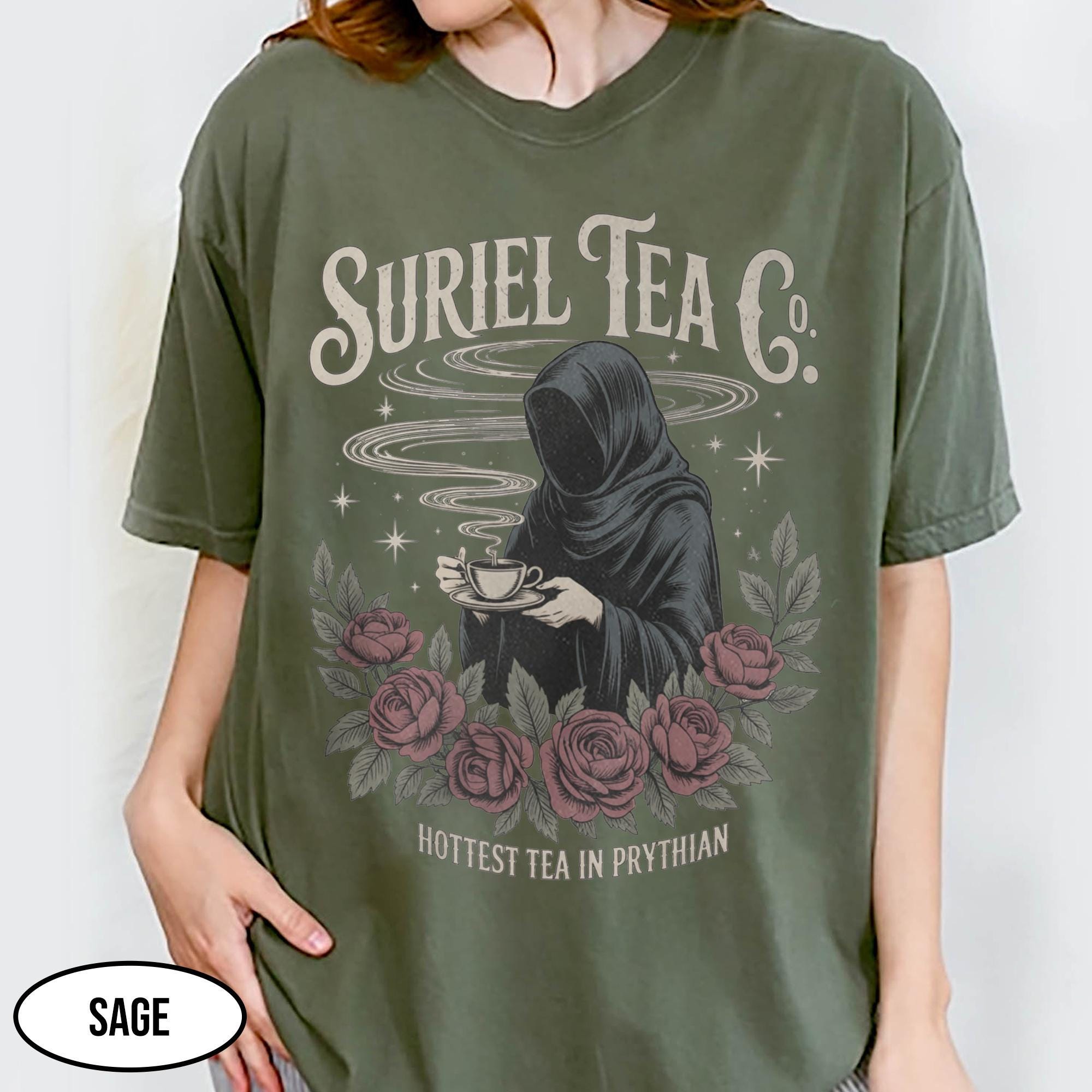 Fantasy Tea Co Shirt - The Hottest Tea in the Realm Vintage Bookish Tee