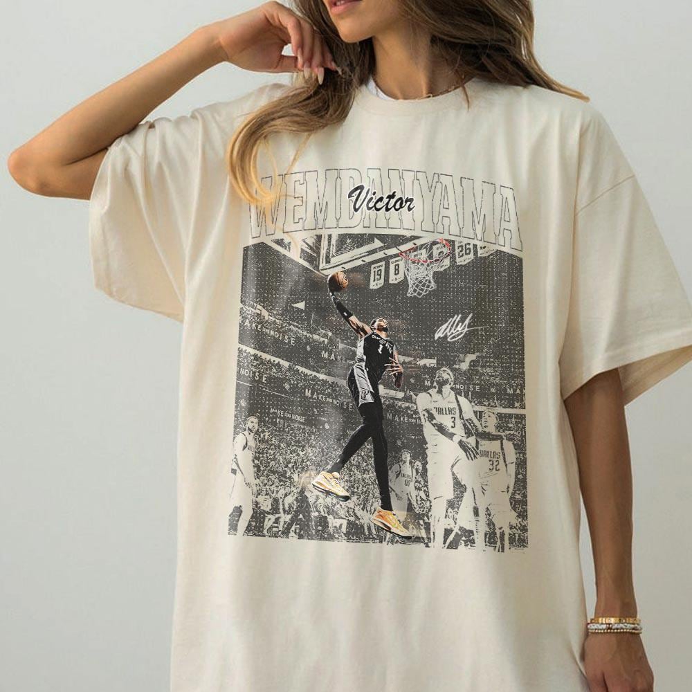 Tall Rookie Wembanyama Basketball Graphic T-Shirt - Pro Hoops Fan Gift Tee