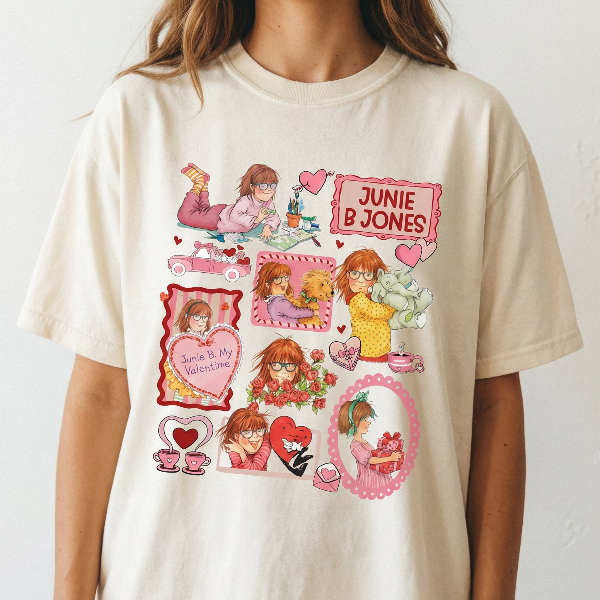 Teacher Valentine Doodle Style Shirt – First Grade Teacher Gift Tee
