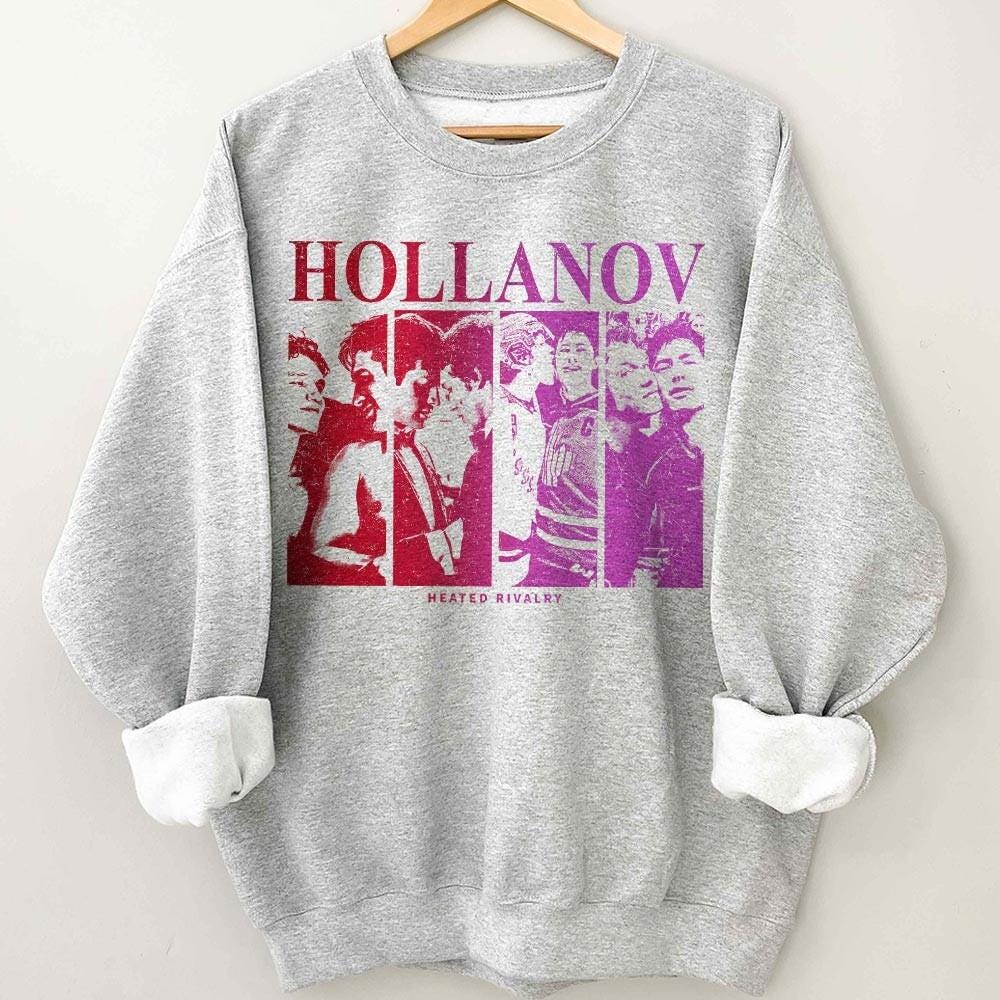 Hollanov Ice Hockey Vintage Graphic T-Shirt - Retro Hockey Fan Tee