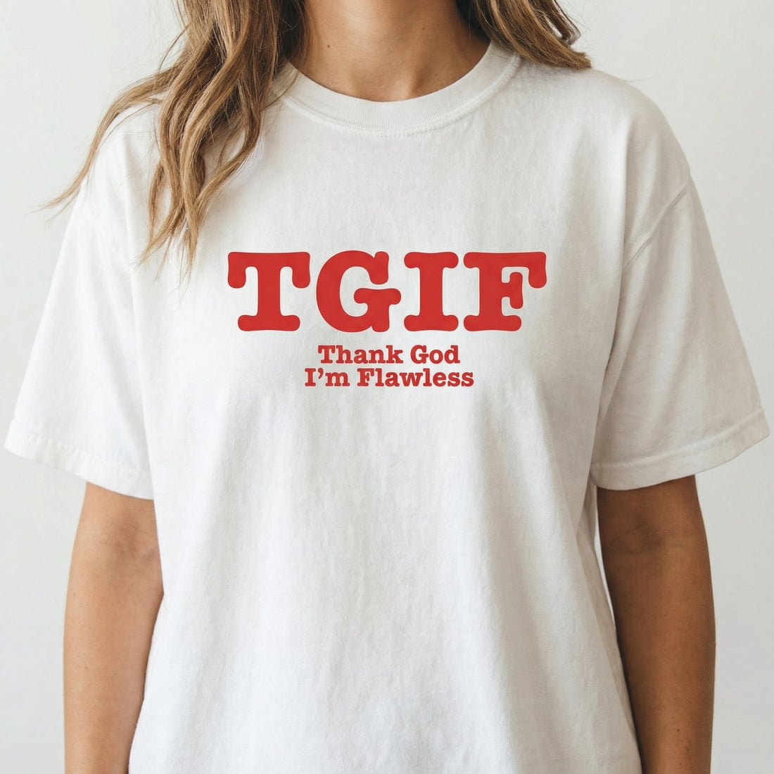 Thank God I’m Flawless Y2K Graphic T-Shirt – Cute McBling Aesthetic 2000s Retro Tee