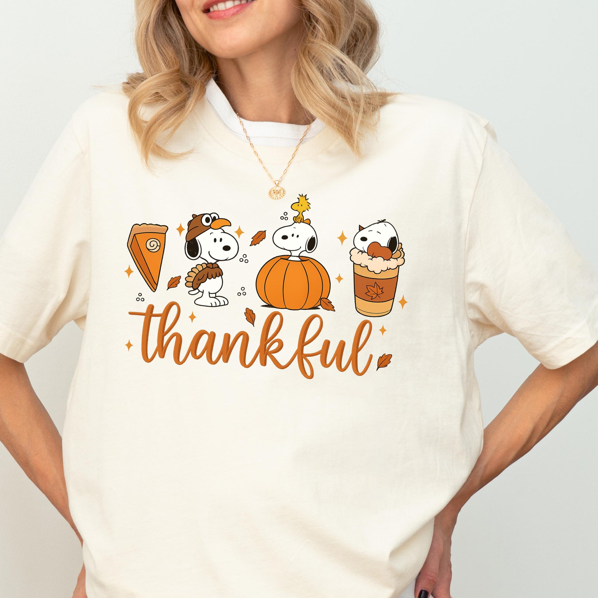 Autumn Peanuts Thankful Autumn Shirt – Cute Cartoon Dog & Bird Inspired Fall Tee