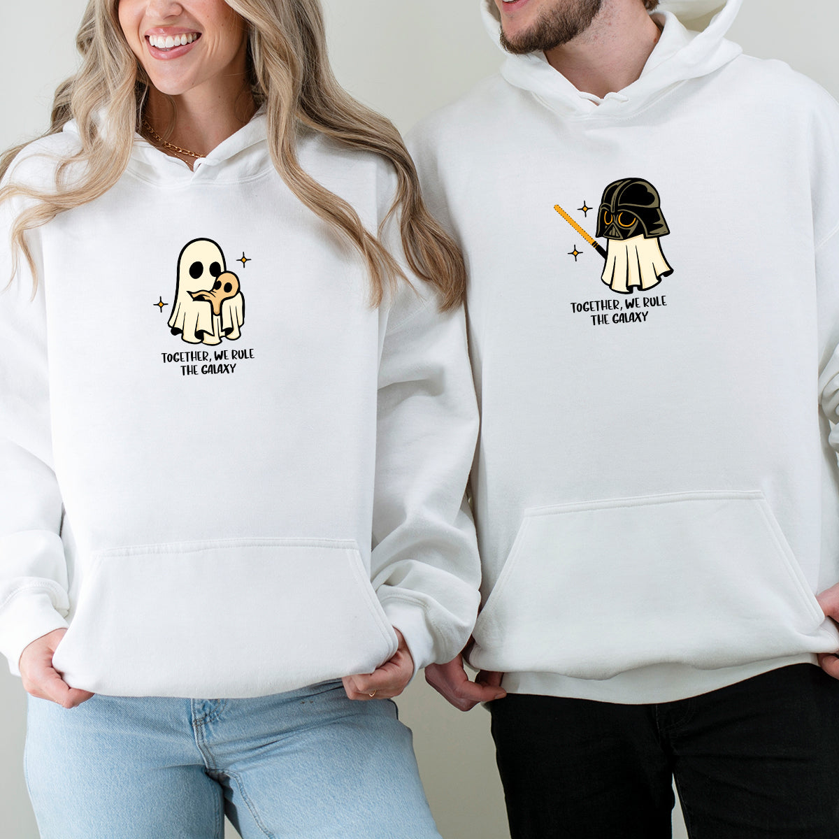 The Force of Love Ghost Matching Hoodies For Couples