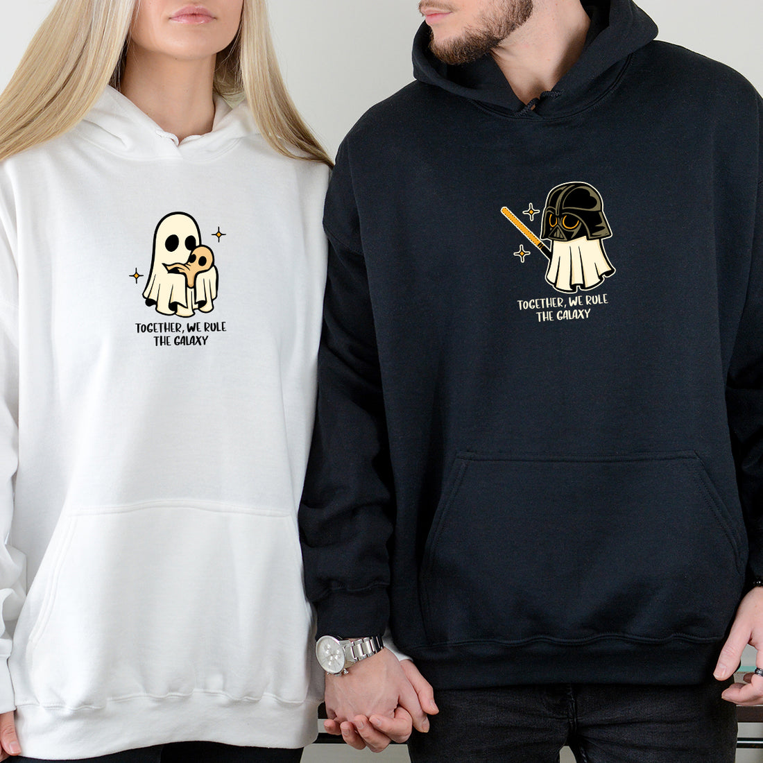 The Force of Love Ghost Matching Hoodies For Couples