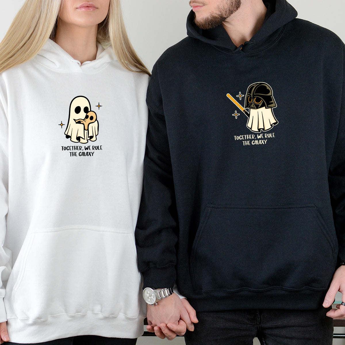 The Force of Love Ghost Matching Hoodies For Couples