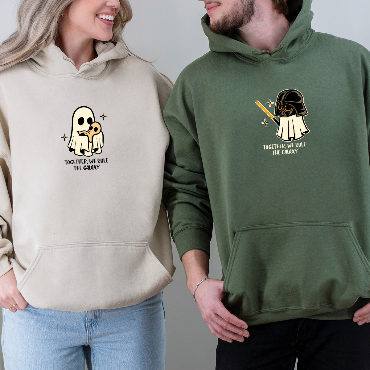 The Force of Love Ghost Matching Hoodies For Couples