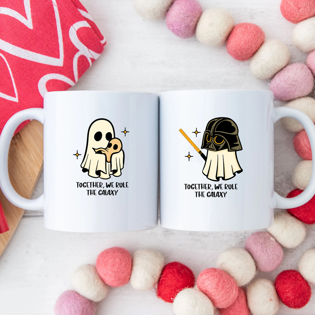 The Force of Love Ghost Matching Mugs For Couples