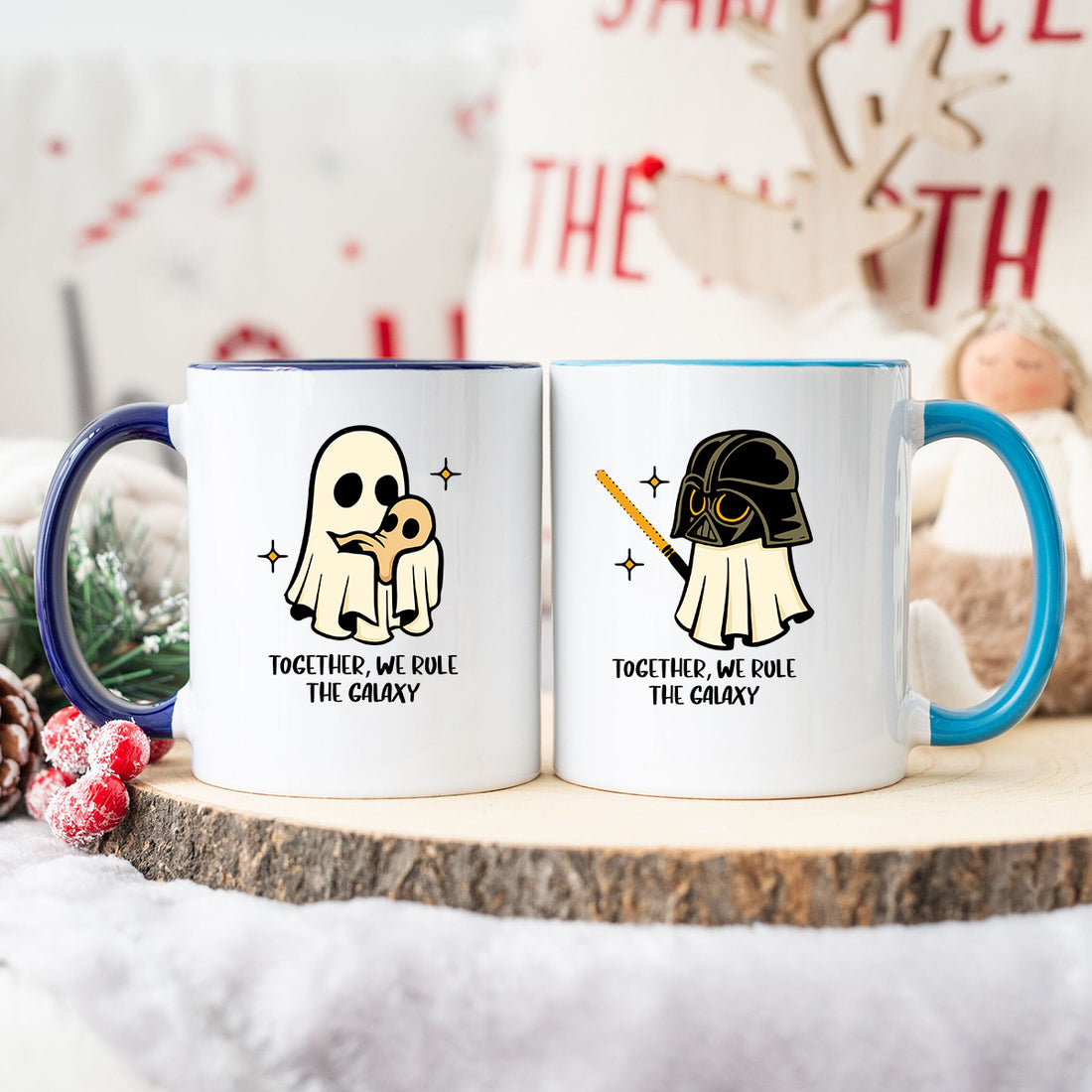 The Force of Love Ghost Matching Mugs For Couples