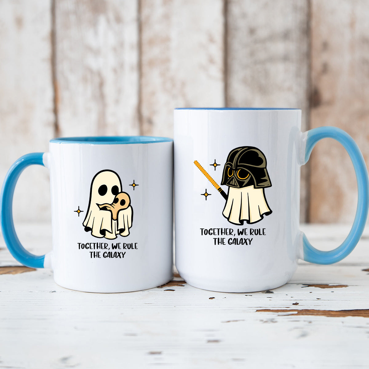 The Force of Love Ghost Matching Mugs For Couples