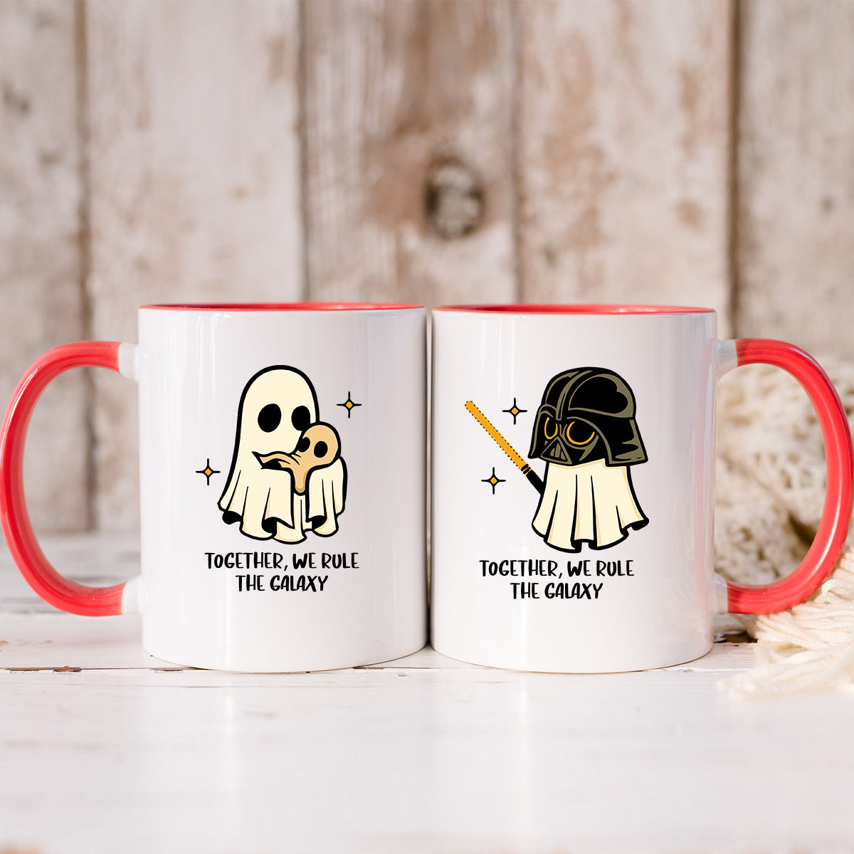 The Force of Love Ghost Matching Mugs For Couples