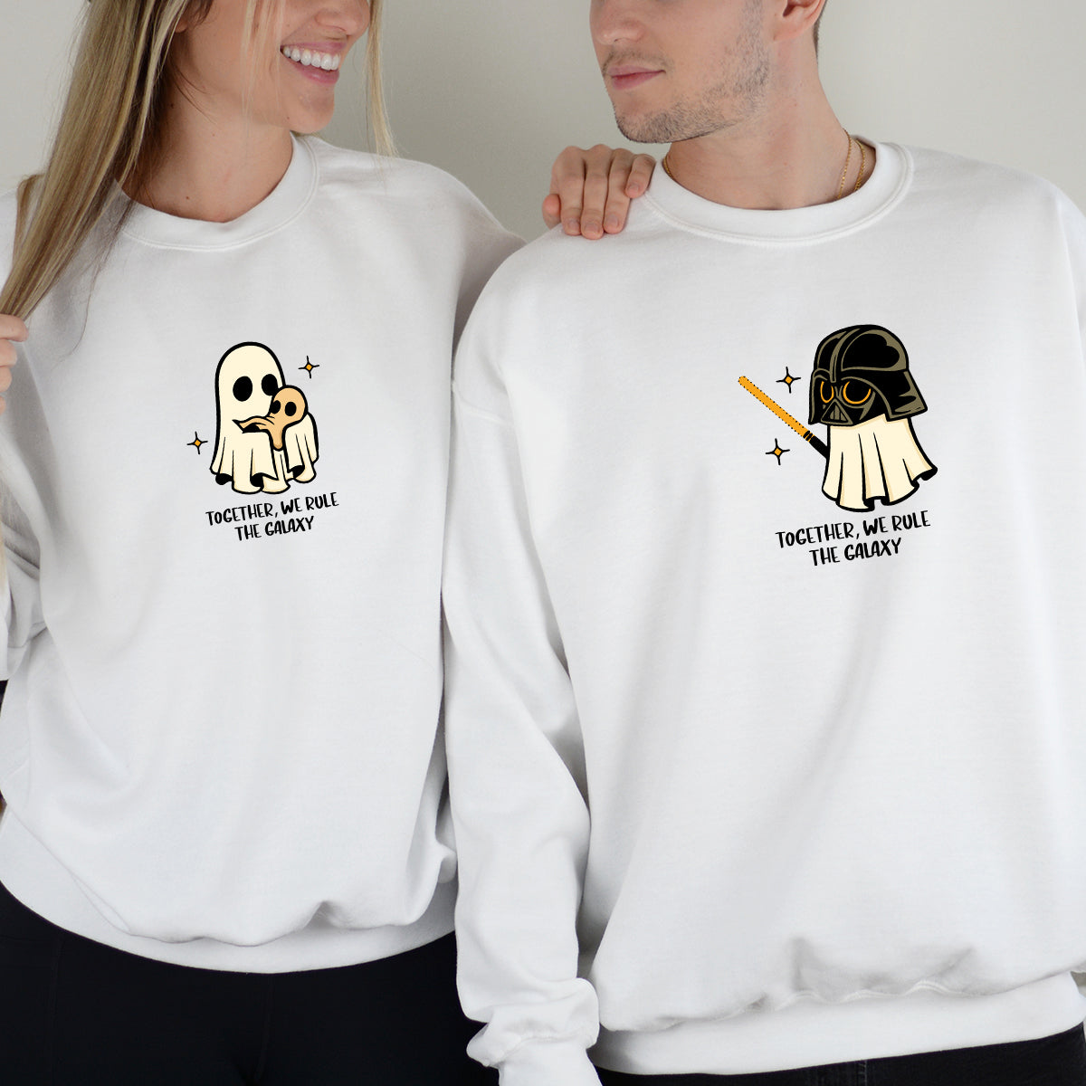 The Force of Love Ghost Matching Hoodies For Couples