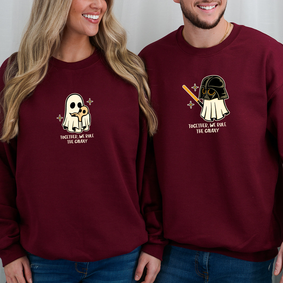 The Force of Love Ghost Matching Hoodies For Couples