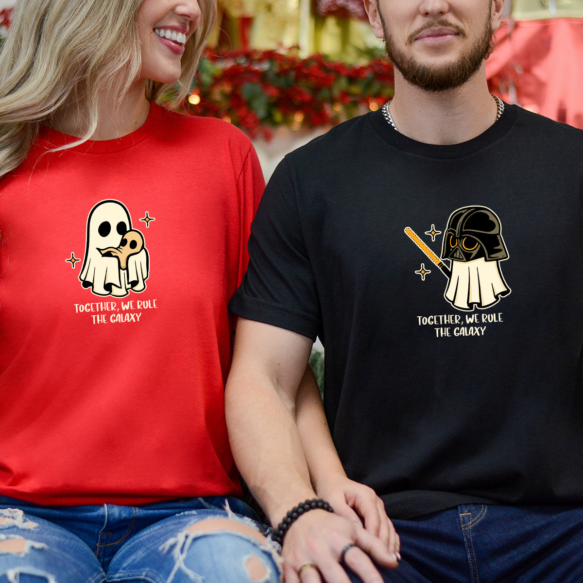 The Force of Love Ghost Matching T-Shirts For Couples
