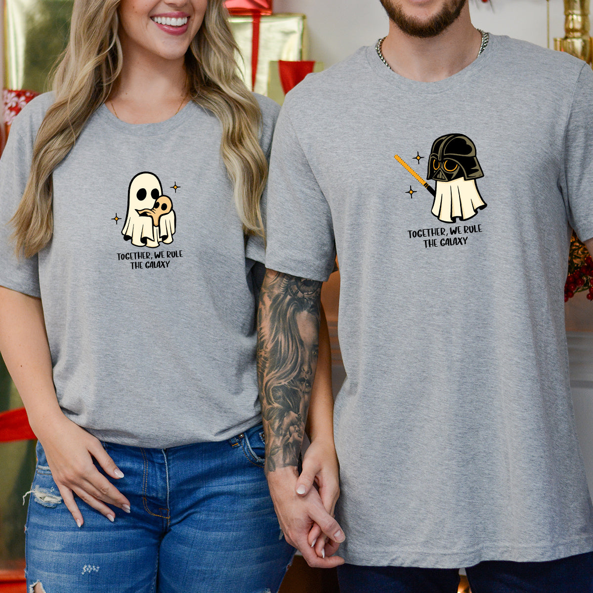 The Force of Love Ghost Matching T-Shirts For Couples