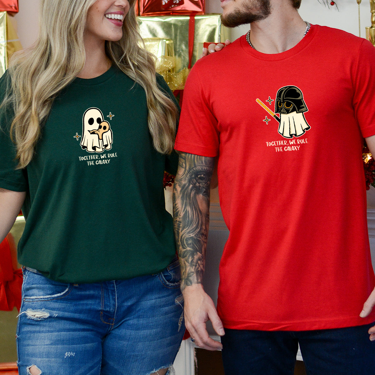 The Force of Love Ghost Matching T-Shirts For Couples