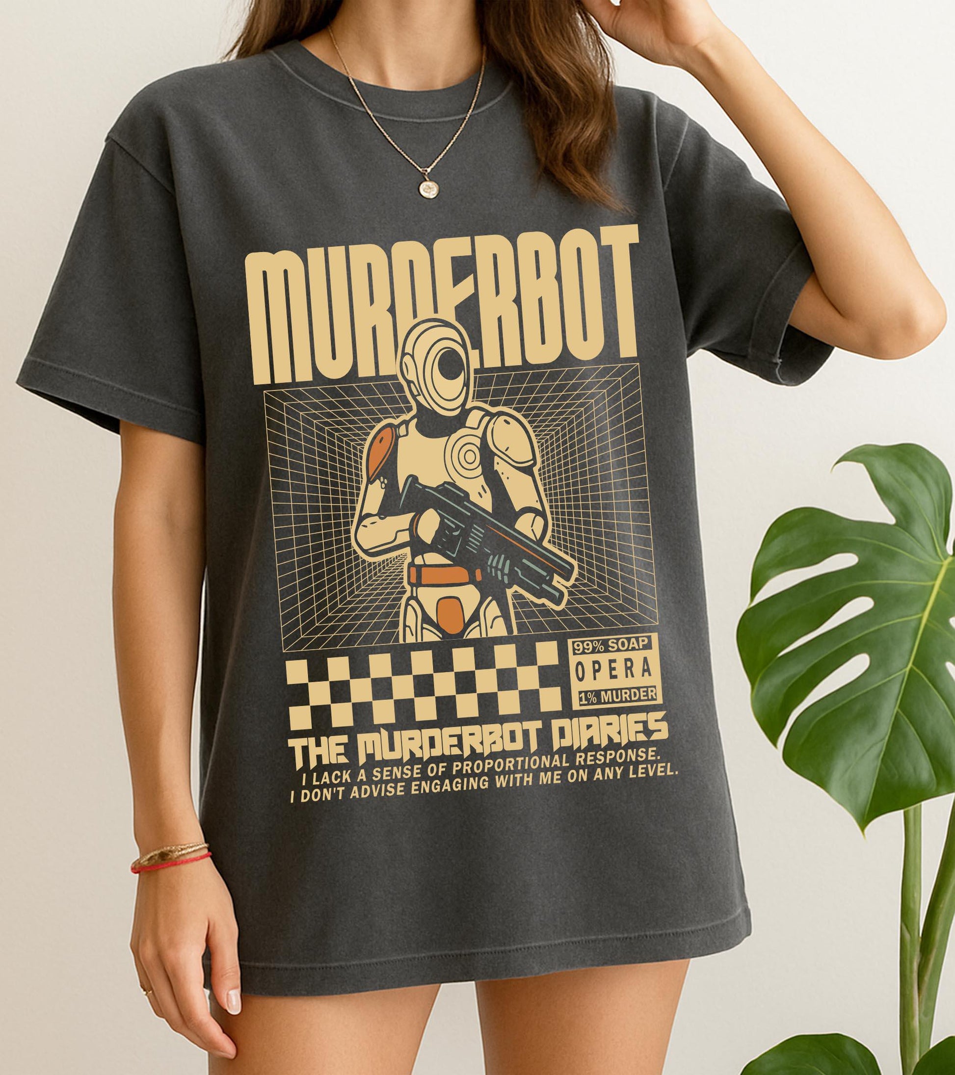 Sci Fi Book Inspired Shirt – Robot Security Unit Graphic Tee – Book Lover Gift T Shirt
