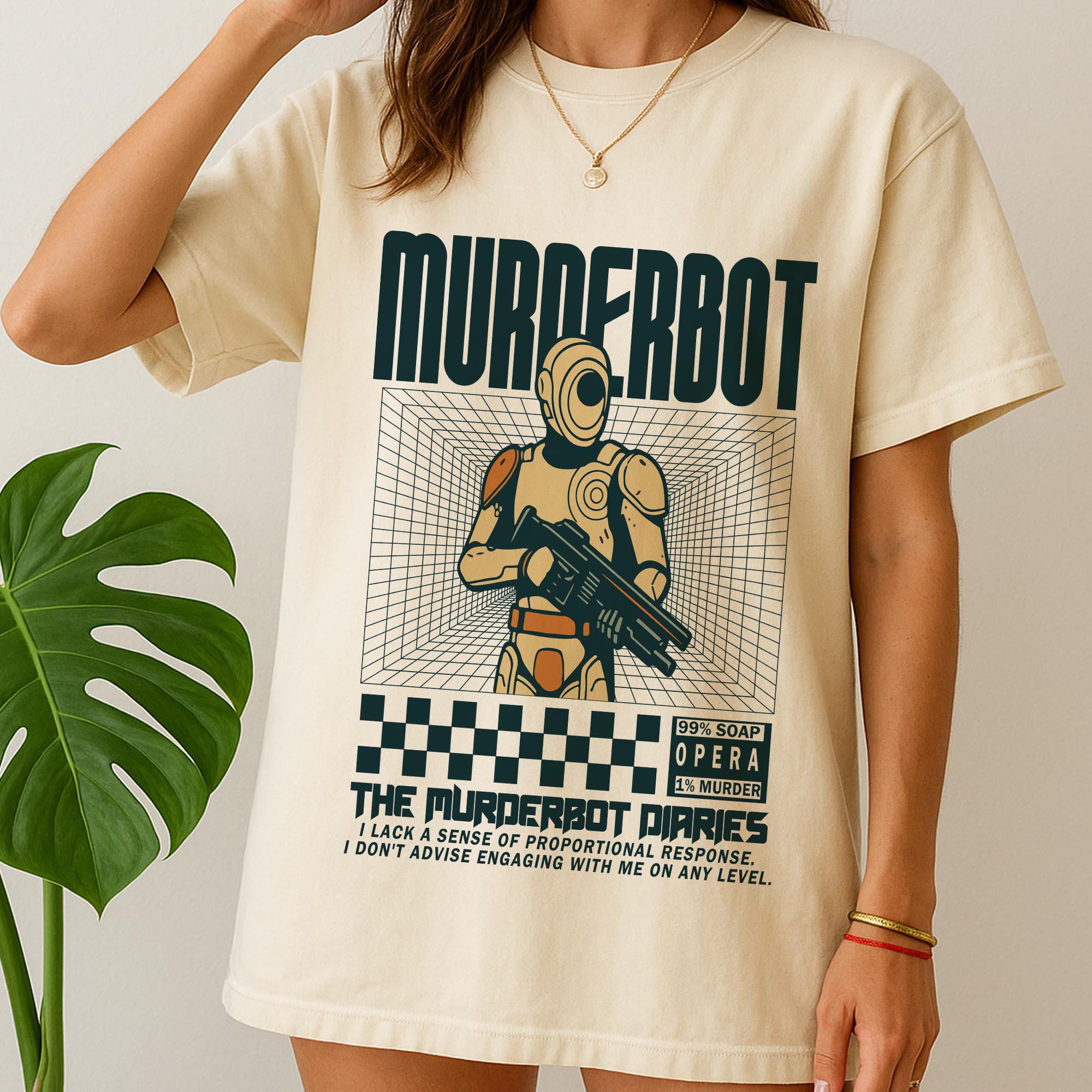 Sci Fi Book Inspired Shirt – Robot Security Unit Graphic Tee – Book Lover Gift T Shirt
