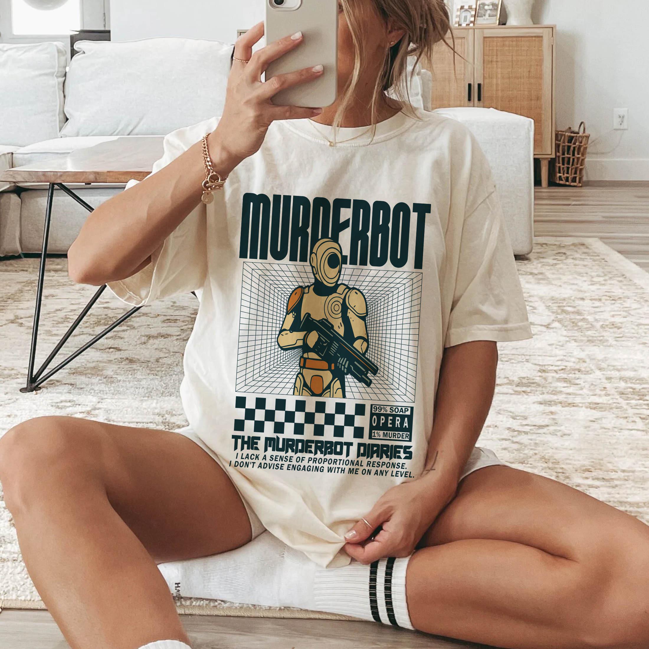 Sci Fi Book Inspired Shirt – Robot Security Unit Graphic Tee – Book Lover Gift T Shirt