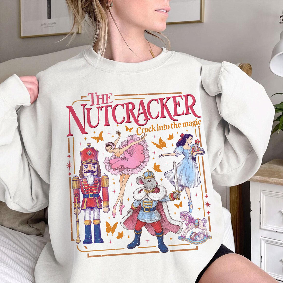Nutcracker Ballet Christmas Sweatshirt – Retro Nutcracker Tee, Sugar Plum Fairy Shirt, Ballet Lover Gift