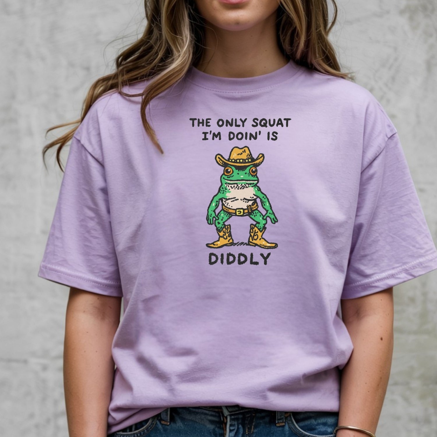 The Only Squat I’m Doin' T-Shirt - Funny Cowboy Frog Graphic Tee
