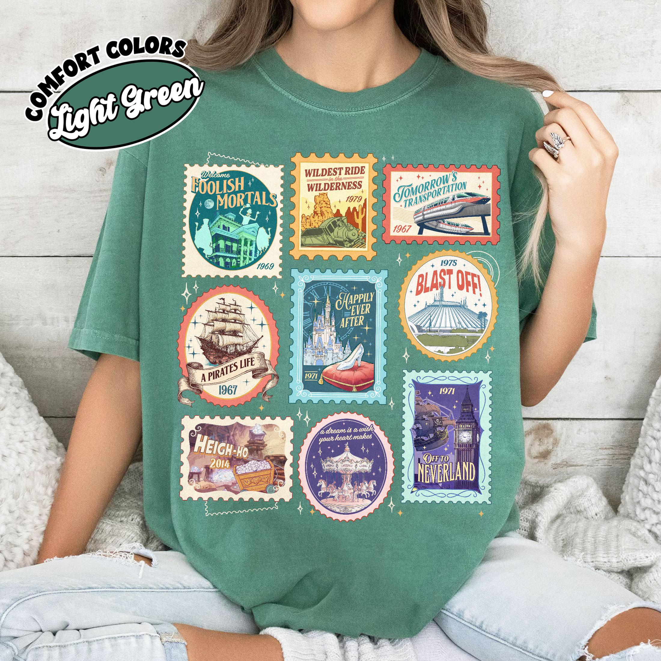 Theme Park World Vacation T-Shirt – Magic Castle Vintage Stamp Graphic Tee