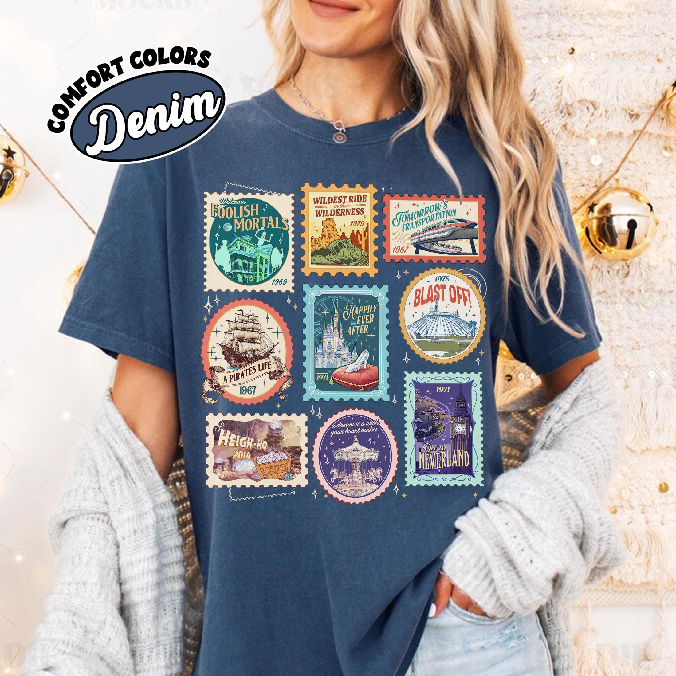 Theme Park World Vacation T-Shirt – Magic Castle Vintage Stamp Graphic Tee