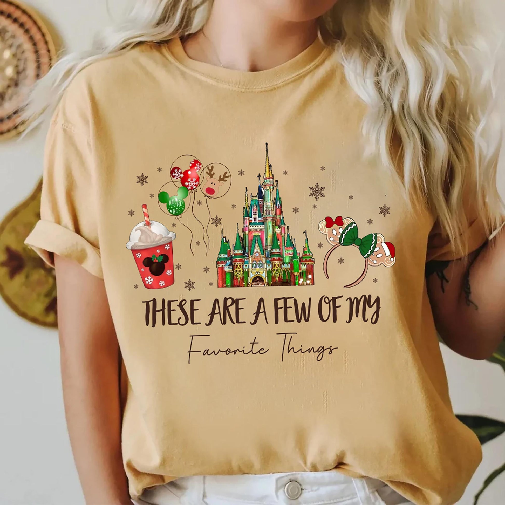 These Are a Few of My Favorite Things Christmas Shirt – Cute Holiday Snacks Tee, Festive Winter Trip Graphic