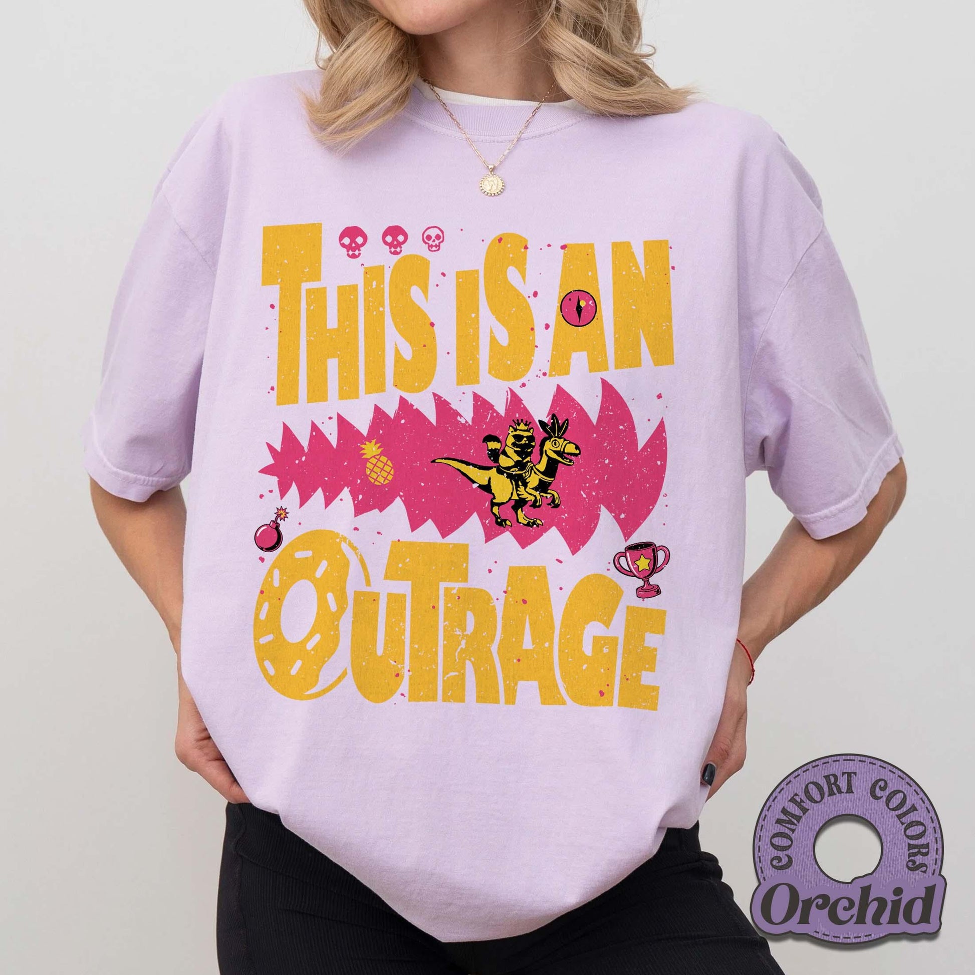 This Is an Outrage Shirt – Princess Donut Cat Inspired Tee for LitRPG Fans