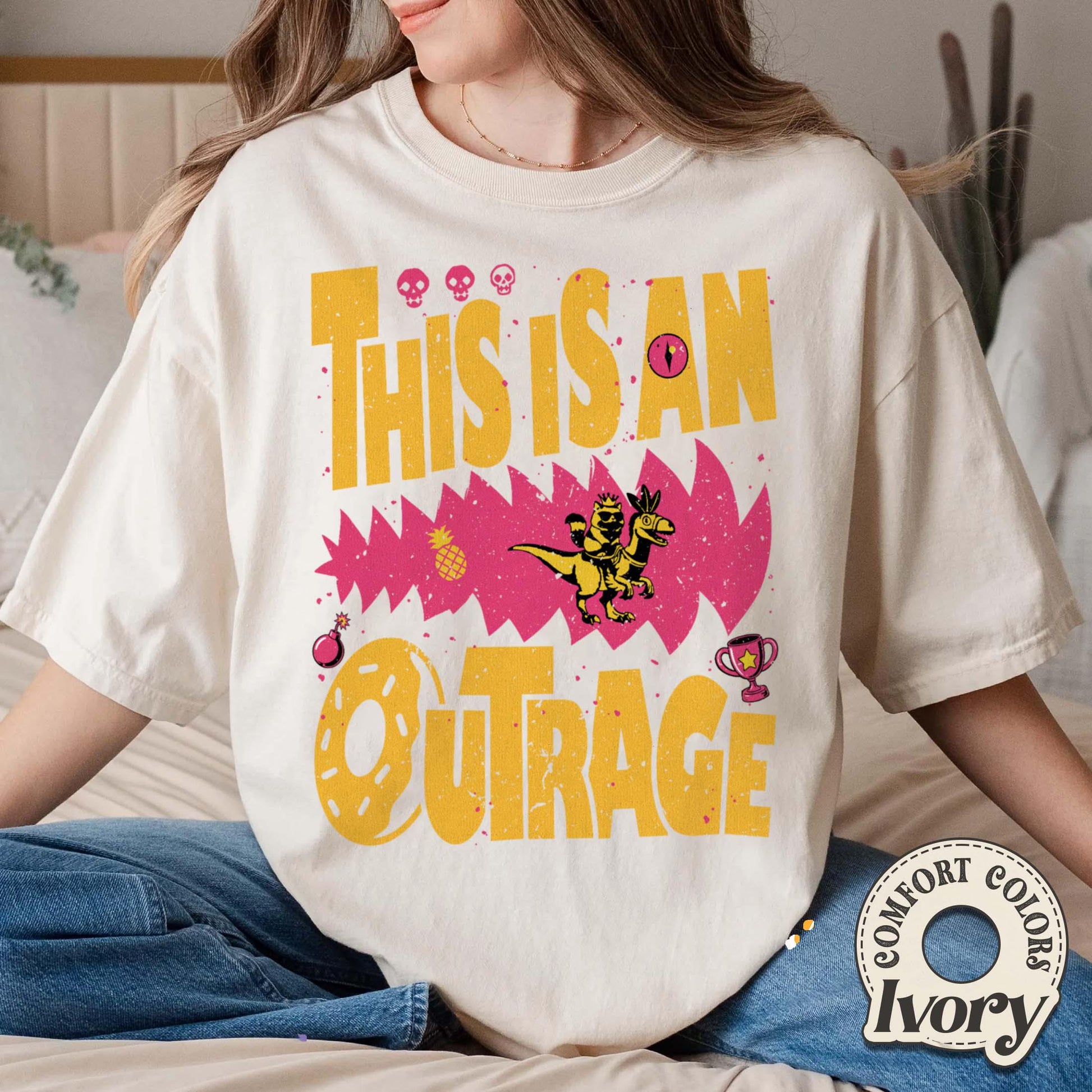 This Is an Outrage Shirt – Princess Donut Cat Inspired Tee for LitRPG Fans