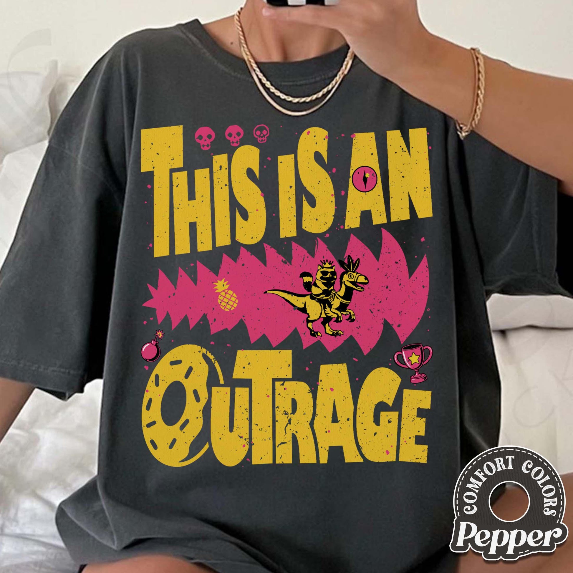 This Is an Outrage Shirt – Princess Donut Cat Inspired Tee for LitRPG Fans