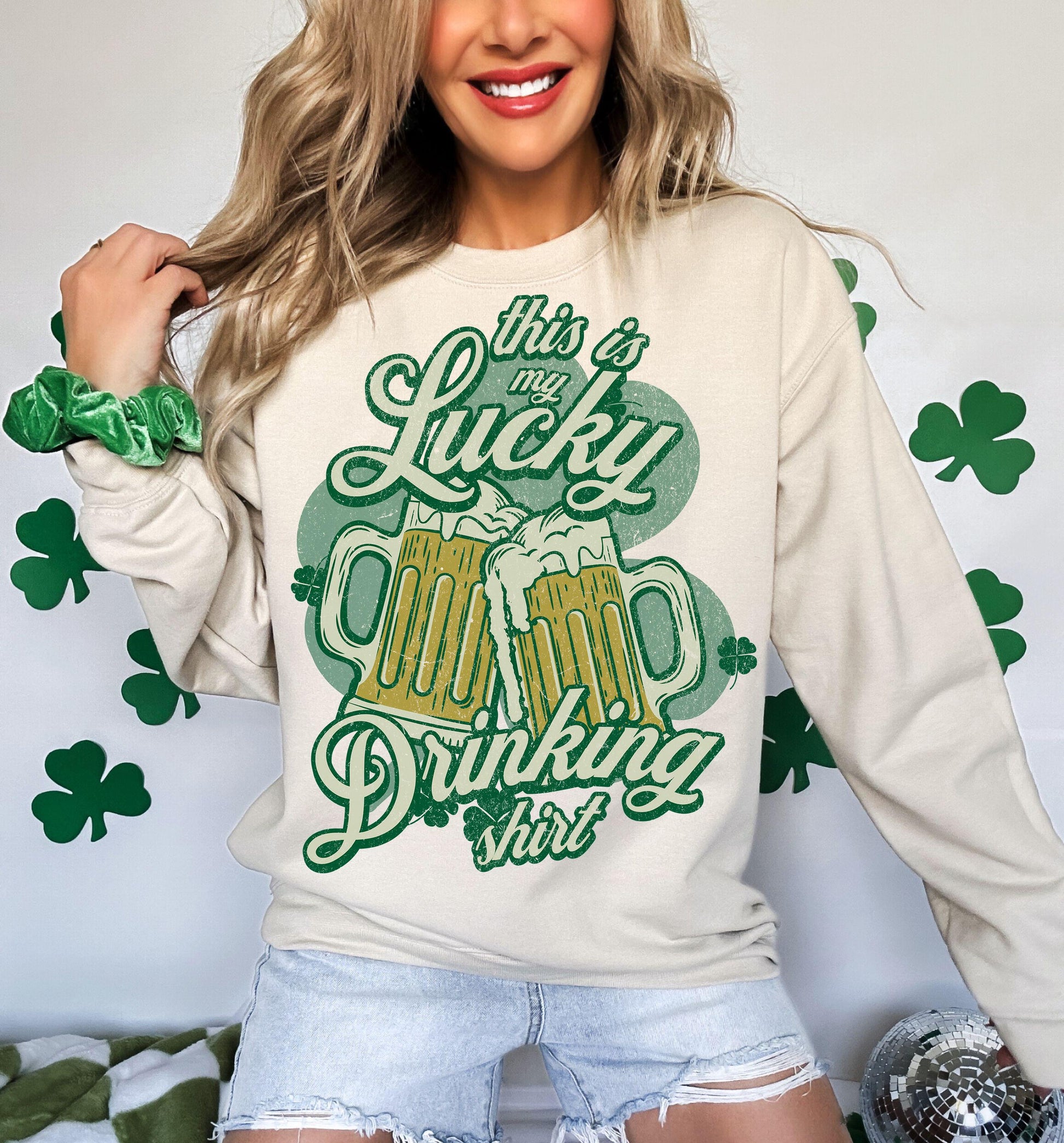 This Is My Lucky Drinking T-Shirt - St Patricks Day Funny Graphic Tee