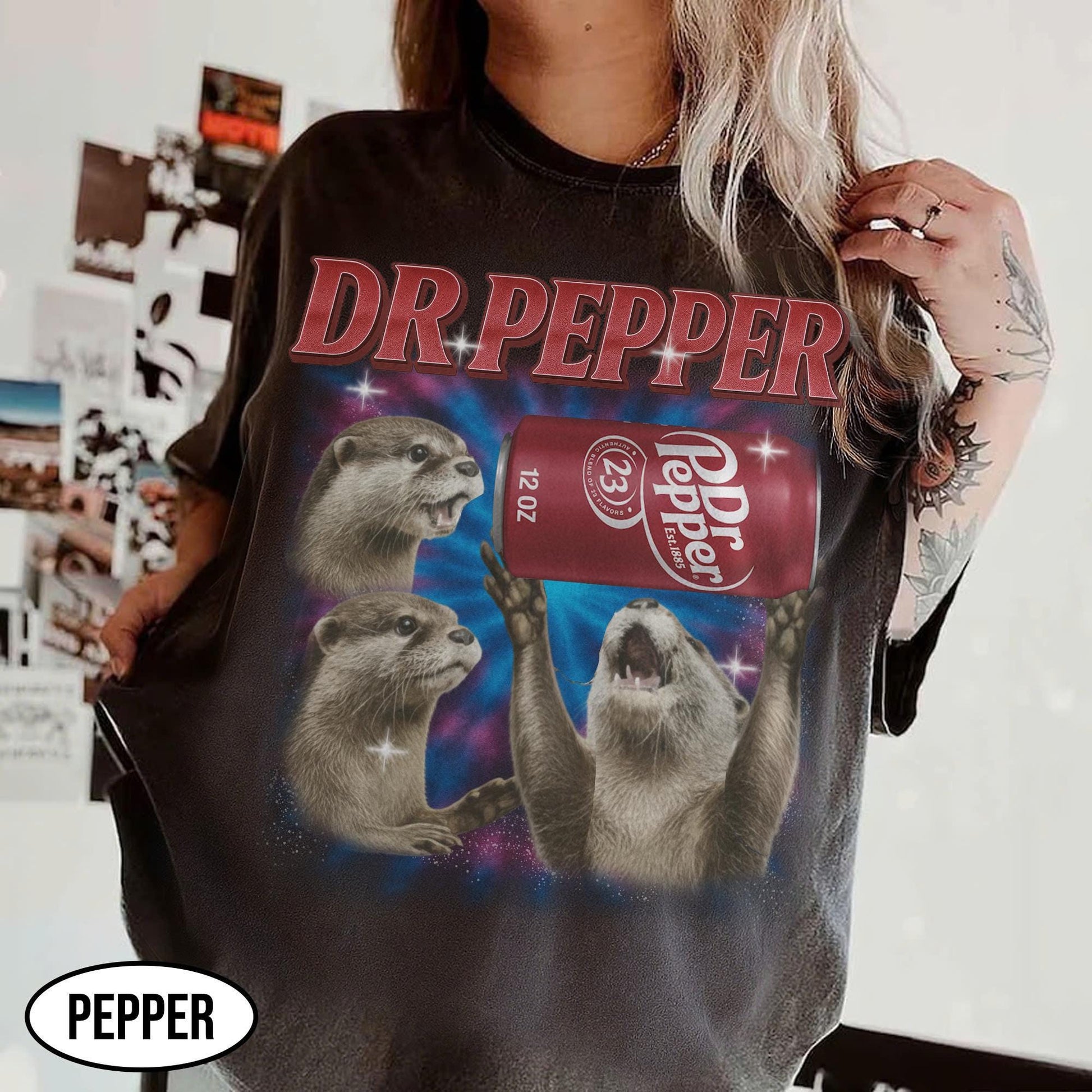 Three Otters Soda Bootleg Shirt - Funny Vintage Parody Graphic Tee